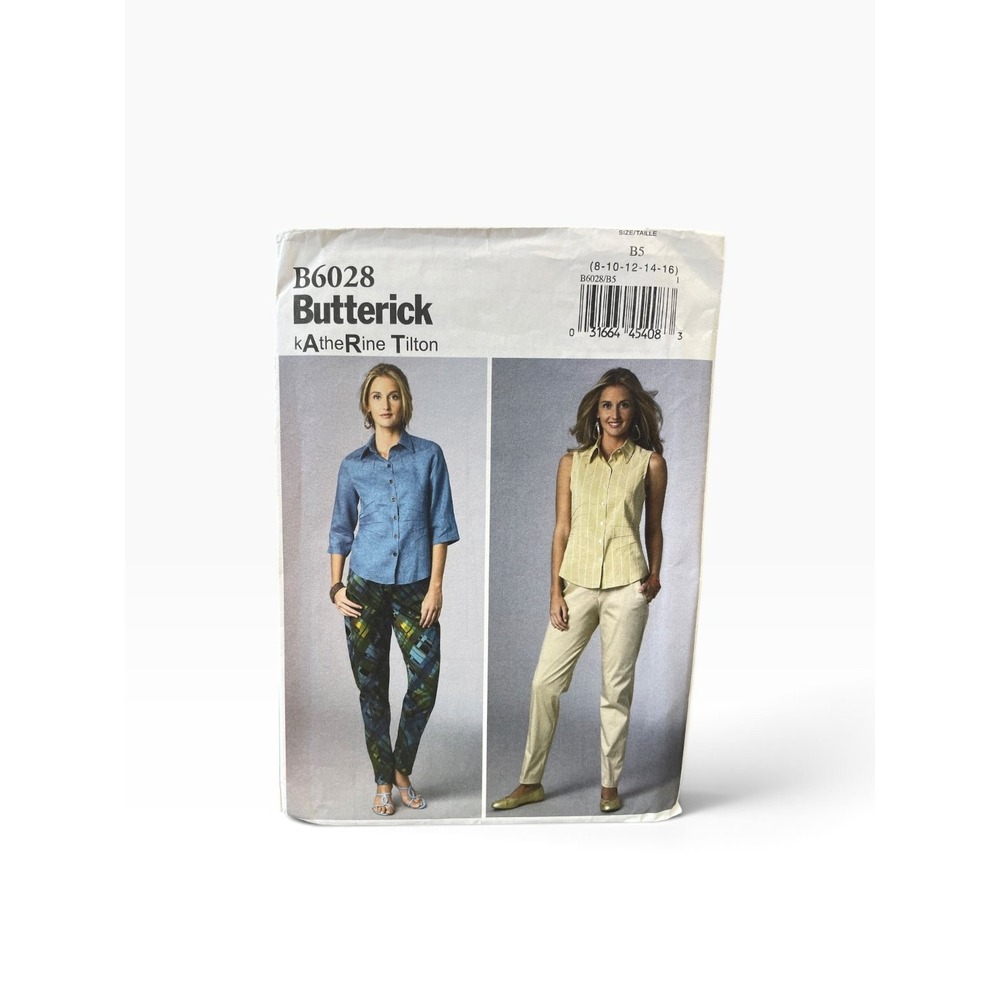 Butterick B6028 Misses Pants B5 (8-10-12-14-16) Tapered Semi-Fitted Uncut